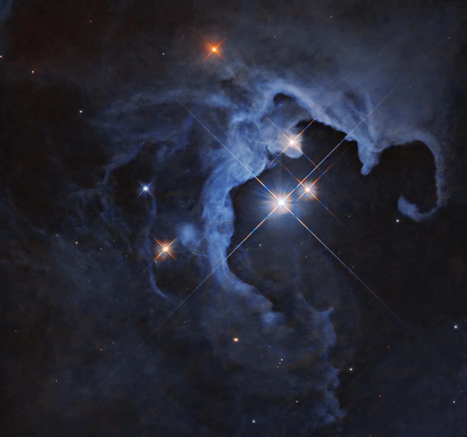Hubble Sees a Brand New Triple Star System