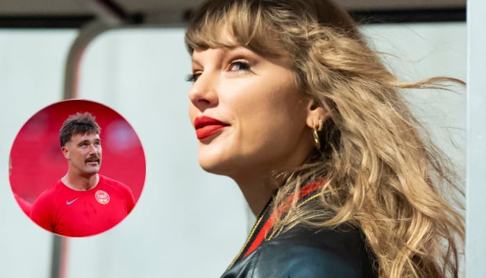 Taylor Swift joins Travis Kelce at Chiefs game after surprise party