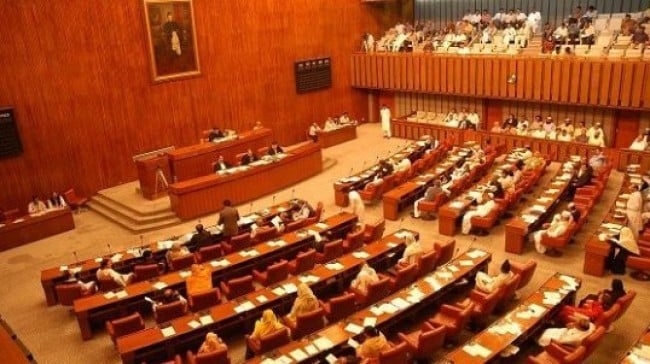 PTI protests flouting of chair’s order in Senate