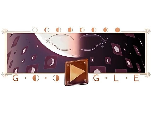 Google Doodle celebrates January’s half-moon with a lunar game