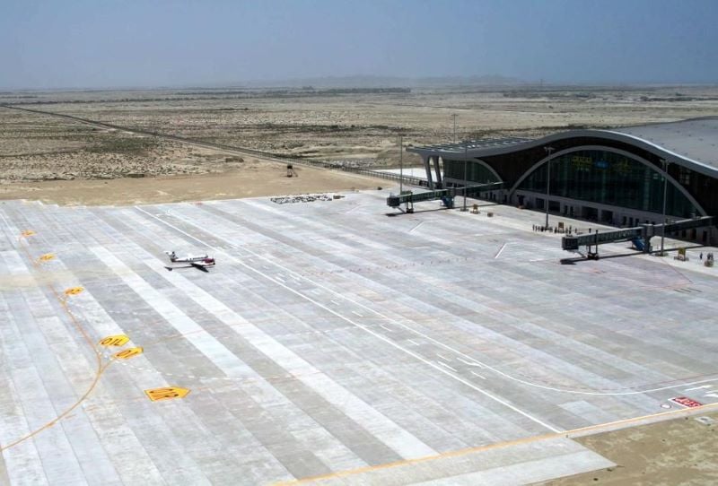 Gwadar airport sees first PIA international flight to Muscat