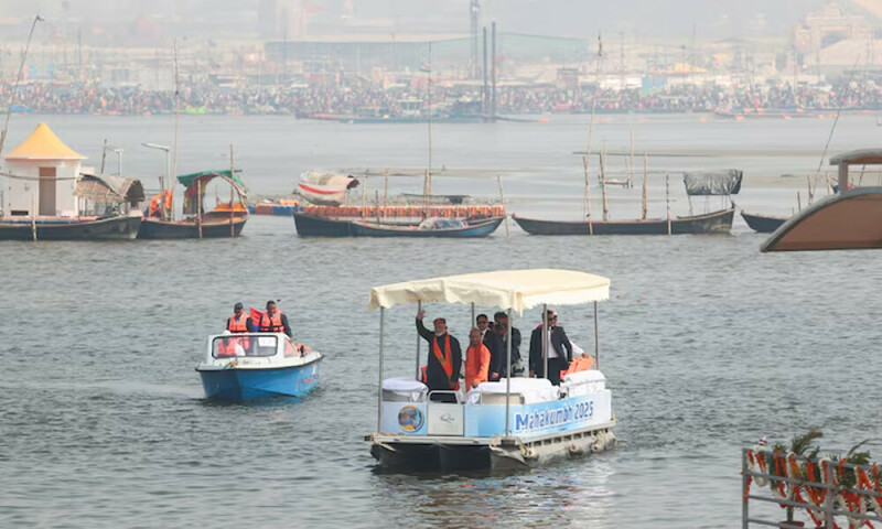 India’s Modi takes ‘holy dips’ at Maha Kumbh, week after stampede killed dozens – World