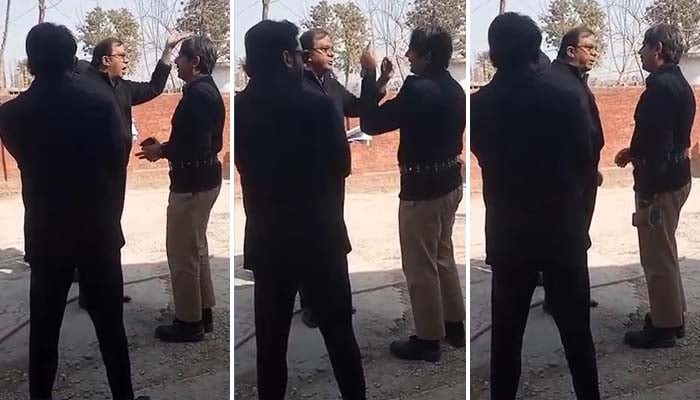 Lawyer Faisal Chaudhry engages in verbal altercation with Adiala jail staffer