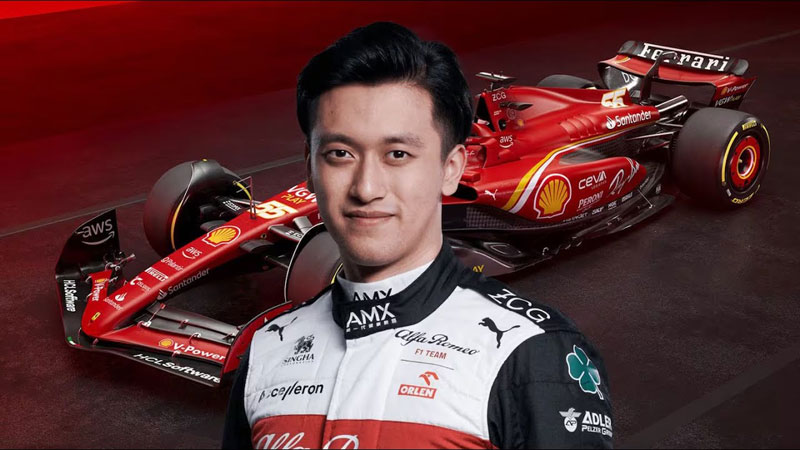 Zhou Guanyu joins Ferrari as a reserve driver for 2025 F1 season