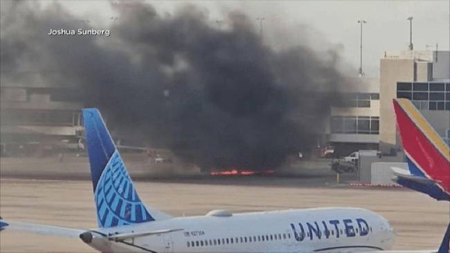 Fire aboard US airliner after diverted to Denver, 12 injured