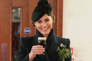 Kate drinks Guinness at St Patrick’s Day event