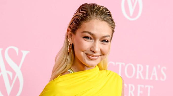 Gigi Hadid dons gold amid wardrobe malfunction in NYC