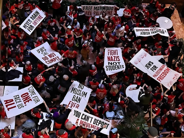 Nearly 100 arrested in protest at Trump Tower over Mahmoud Khalil’s detention