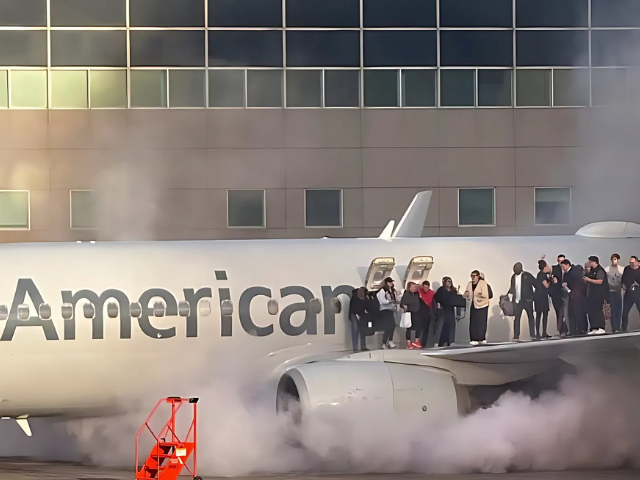 American Airlines plane catches fire in Denver, passengers evacuated