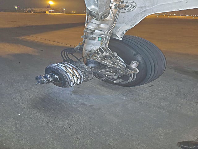 PIA plane’s missing wheel finally found