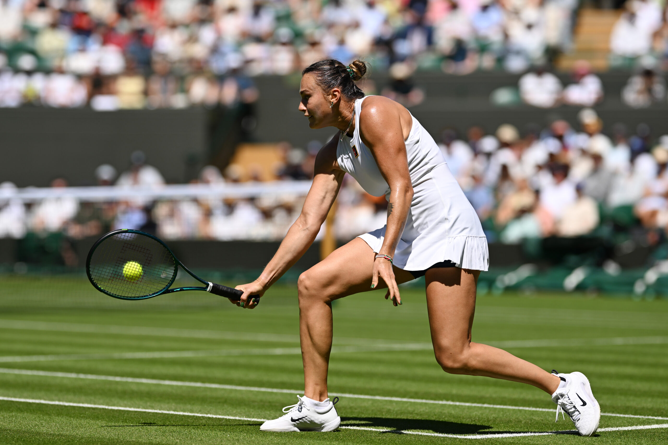Sabalenka cruises past Branstine on a blistering day at Wimbledon