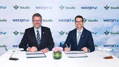 WestJet and Saudia announce interline agreement unlocking enhanced international connectivity to more than 100 destinations