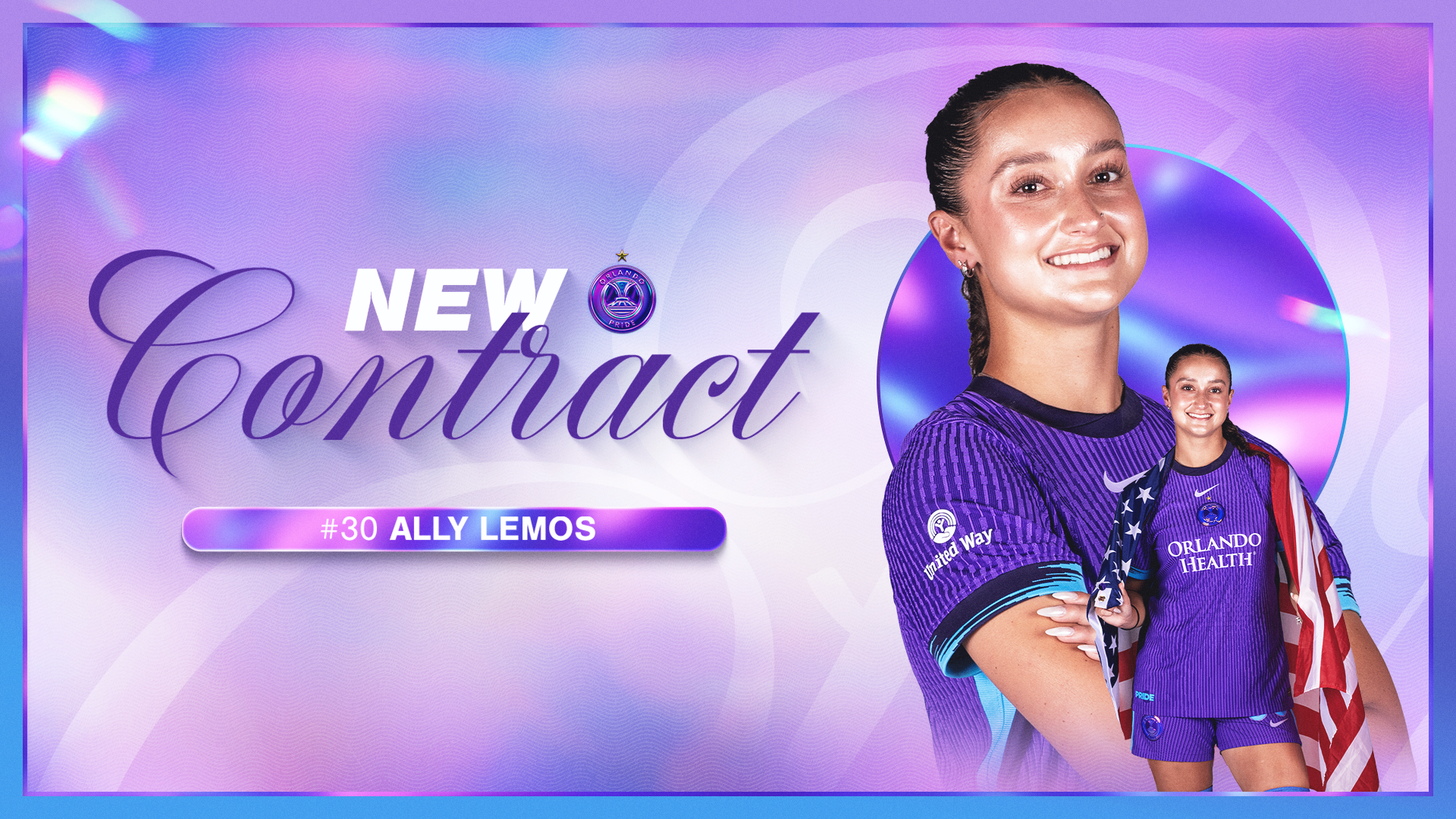 Orlando Pride signs midfielder Ally Lemos to a new contract