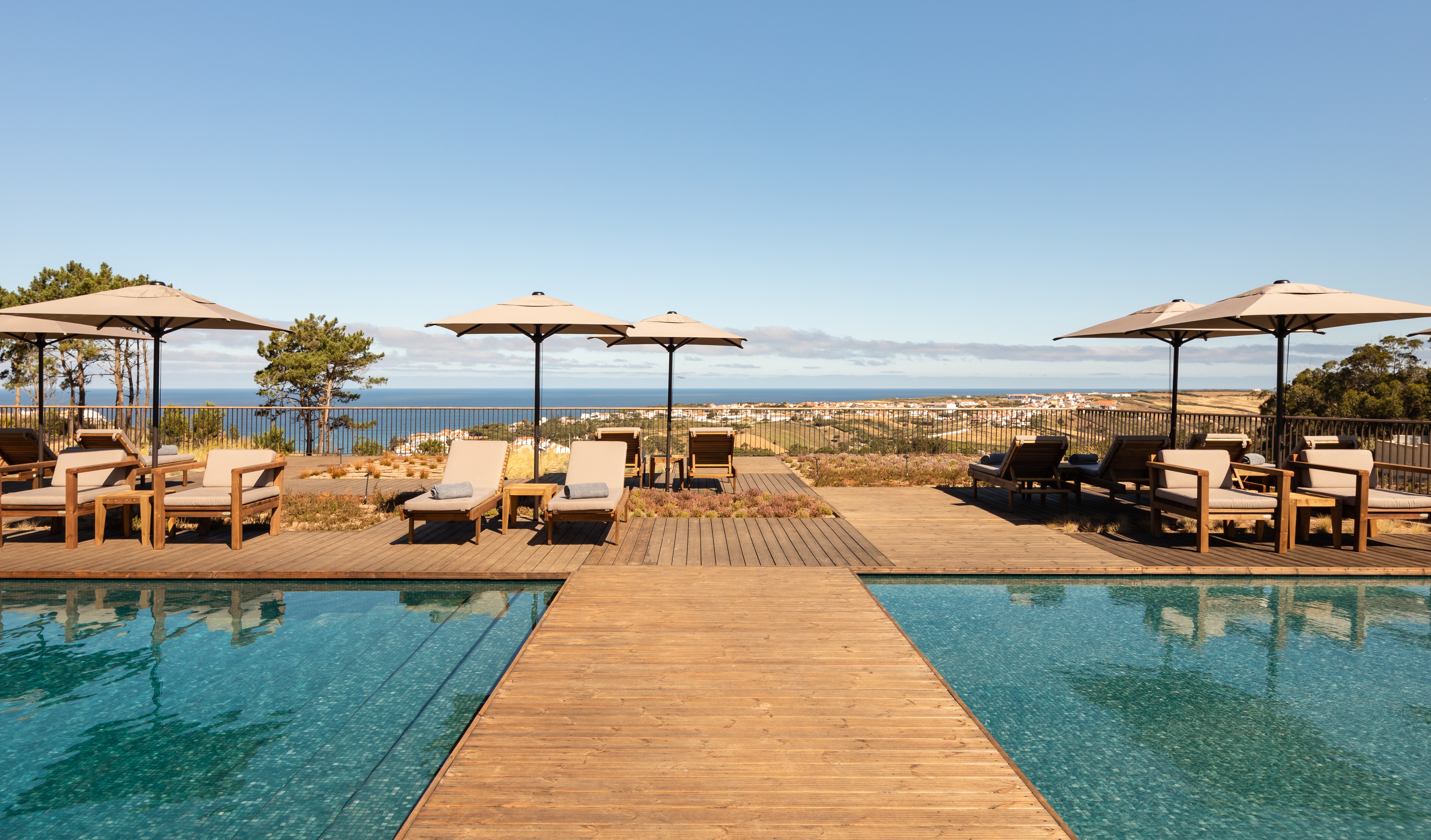Immerso Hotel pool area in Ericeira, Portugal.