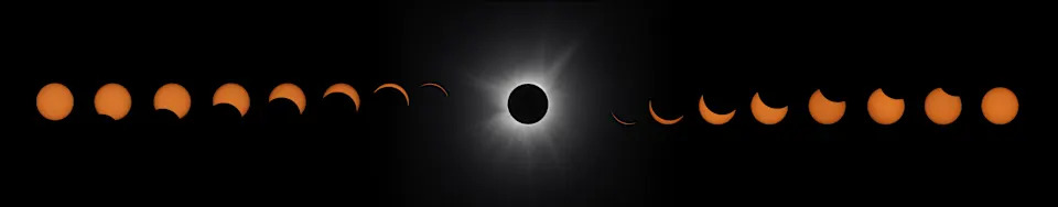 time-lapse photo of total solar eclipse