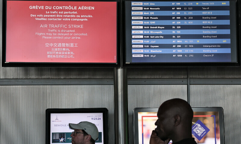 Travel chaos in France as air traffic controllers go on strike – World