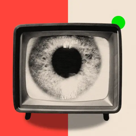 BBC A treated image showing an old TV screen with a close up eye