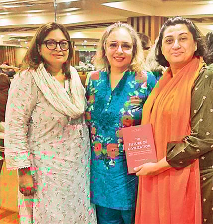 Author with friends.