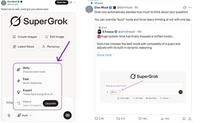 Grok levels up with adaptive auto mode for smarter responses