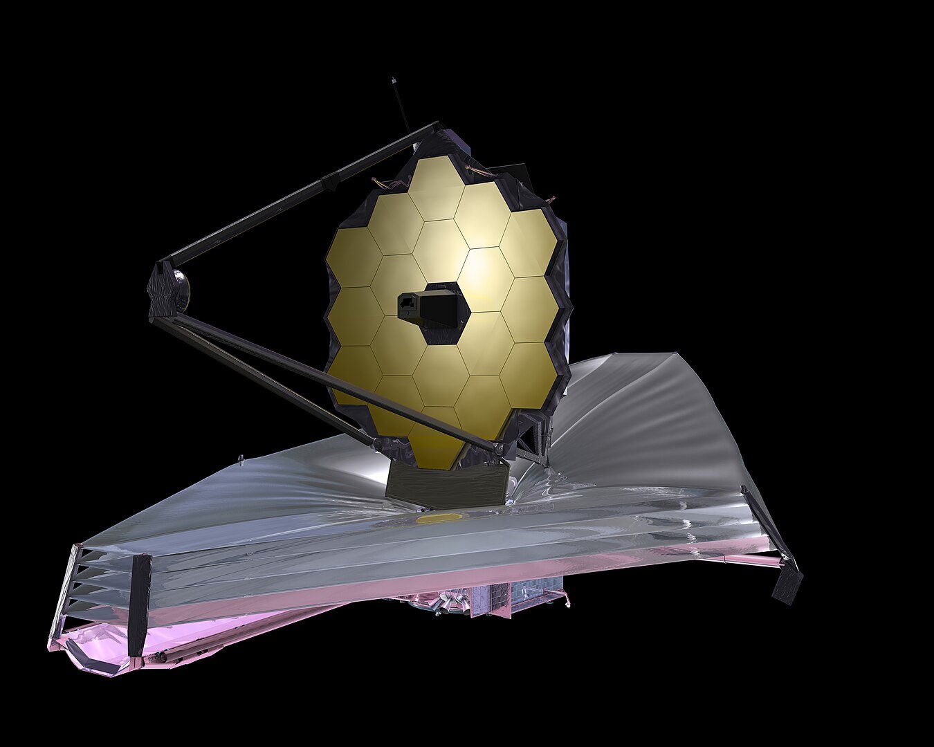 Artist impression of the James Webb Space Telescope that operates in temperatures as cold as -223°C (Credit : NASA)