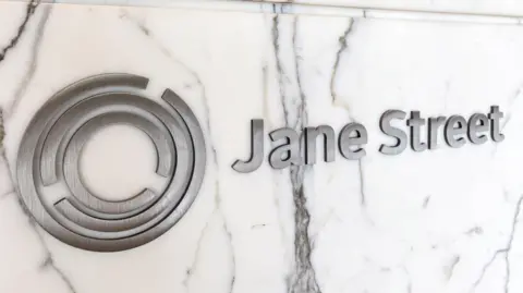 Reuters Trading firm Jane Street's logo in New York City.