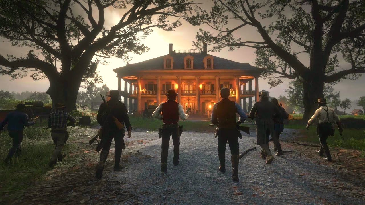 Van der Linde gang in Braithwaite Manor for JACK - RDR2 - YouTube