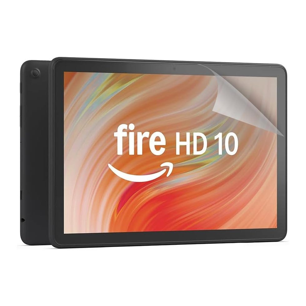 Amazon Fire HD 10 tablet (64GB, ad-supported), plus 2x anti-glare screen protectors