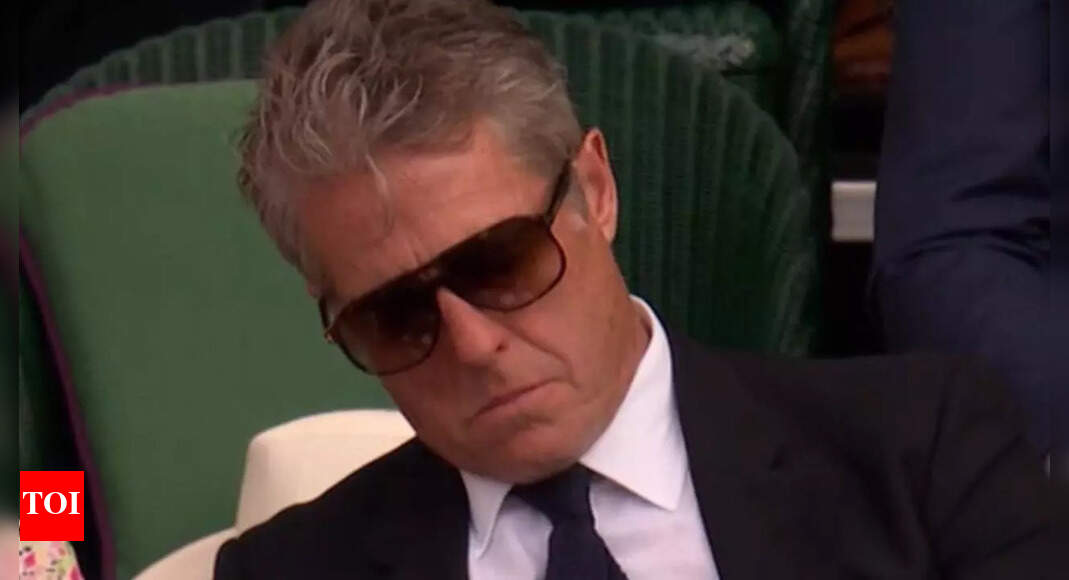 Hugh Grant goes viral after falling asleep behind Queen Camilla during Novak Djokovic match at Wimbledon 2025 | International Sports News