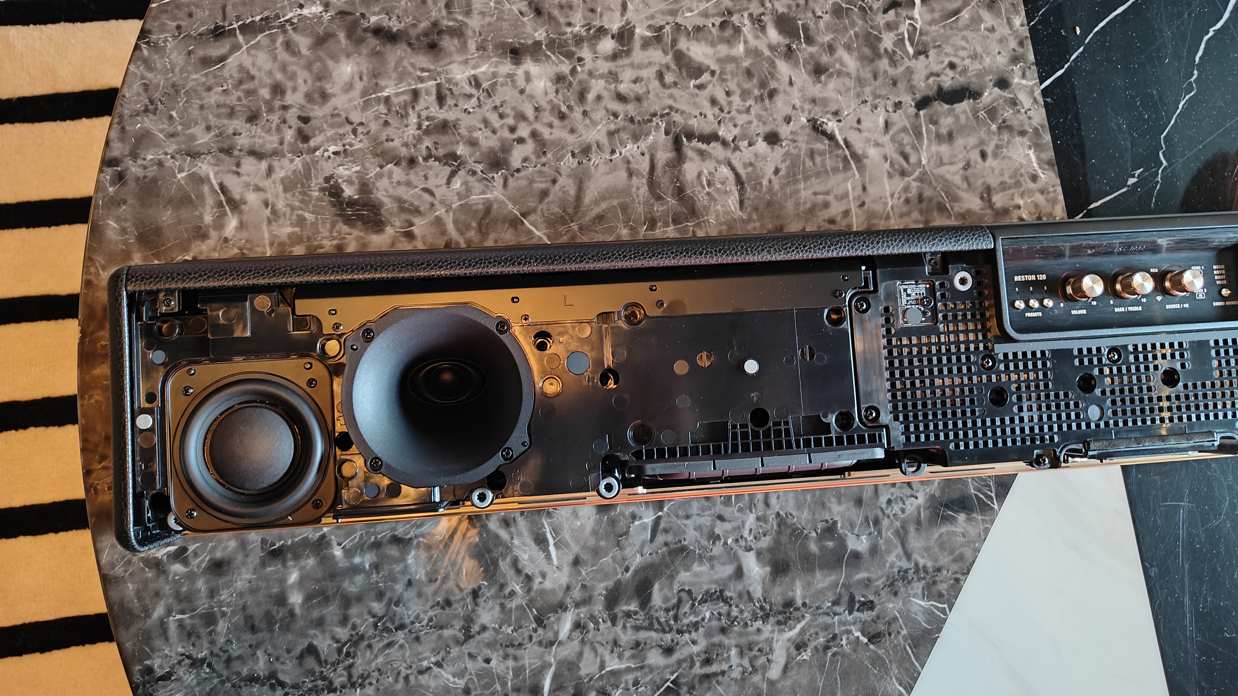 inside the Heston 120 soundbar