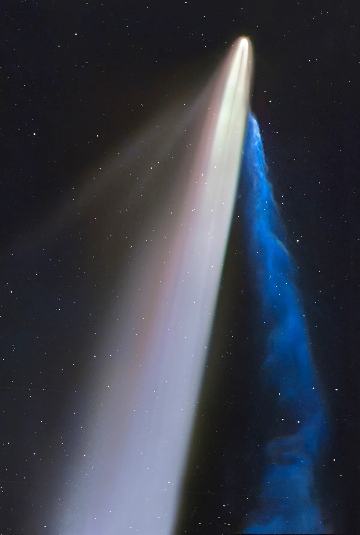 Close-up of a Comet © Gerald Rhemann and Michael Jäger. Taken with a ASA 12-inch Astrograph, ASA DDM85 mount, ZWO ASI6200MM Pro camera, 1,097 mm f/3.6,L 200-second exposure, R 100-second exposure, G 100-second exposure, B 100-second exposure. Location: Tivoli Astrofarm, Windhoek Rural, Namibia, 30 September 2024