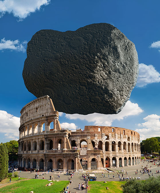 La misión DART impactó en septiembre de 2022 contra Dimorphos, de un tamaño mayor que el Coliseo de Roma. La misión europea Hera va a verificar en 2026 los resultados obtenidos sobre el asteroide - PHOTO/ESA Science Office