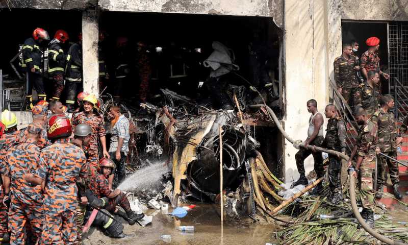 At least 27 dead, mostly children, in Bangladesh air force jet crash – World