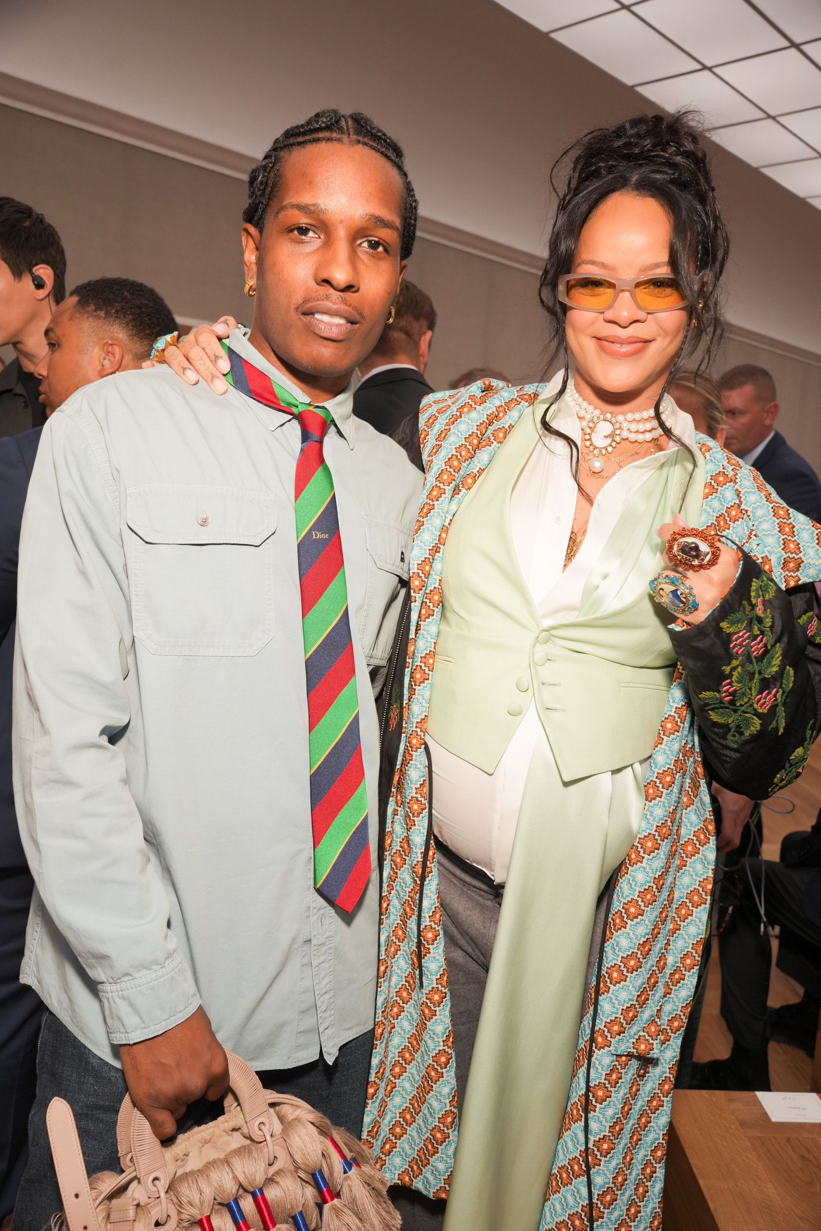 ASAP Rocky Rihanna at the Dior Homme show as part of Paris Men's Fashion Week