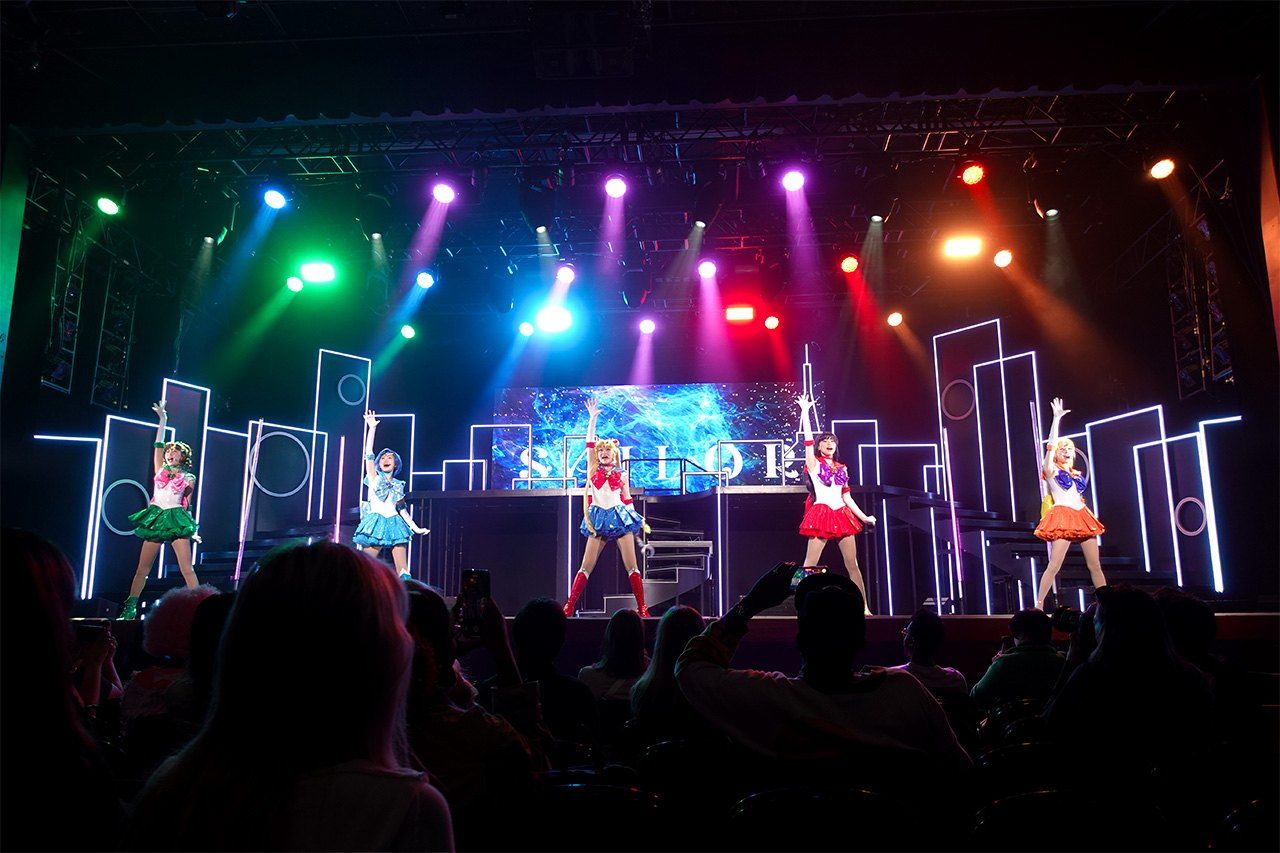 A Pretty Guardian Sailor Moon scene at a press event held in New York. (© Kasumi Abe)