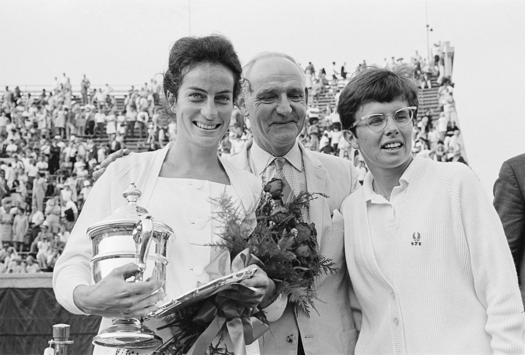 Virginia Wade, Billie Jean King, 1968 US Open - 3_1968_Wade_BJK_US Open_Getty
