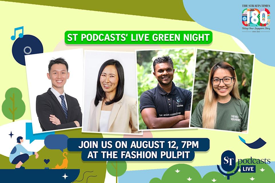 ST Podcasts Live on Aug 12 will address the pressing environmental issues of heat stress and human-wildlife conflict.