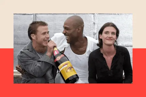 Press Association Craig Philips (left) winner of Big Brother, celebrates outside the house with fellow contestants Anna Nolan and Darren Ramsey