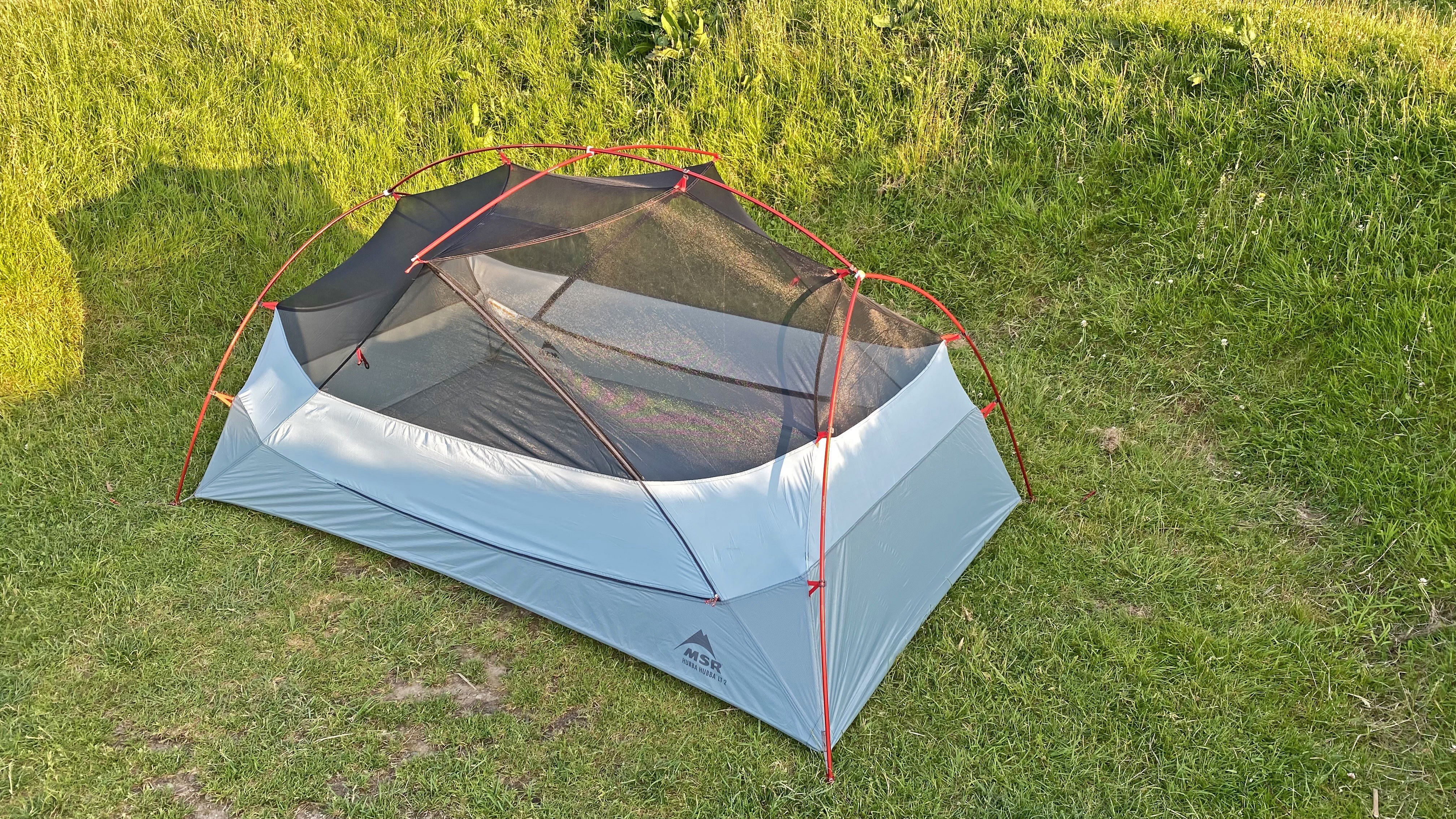 The new MSR Hubba Hubba LT2 with the inner pitched