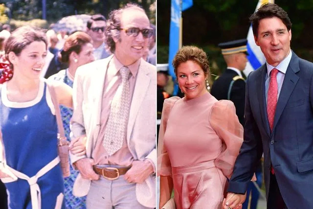 Ben Martin/Getty; FREDERIC J. BROWN/AFP via Getty Margaret and Pierre Trudeau; Sophie and Justin Trudeau