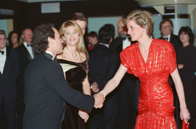 Getty Images Billy Crystal and Princess Diana shaking hands