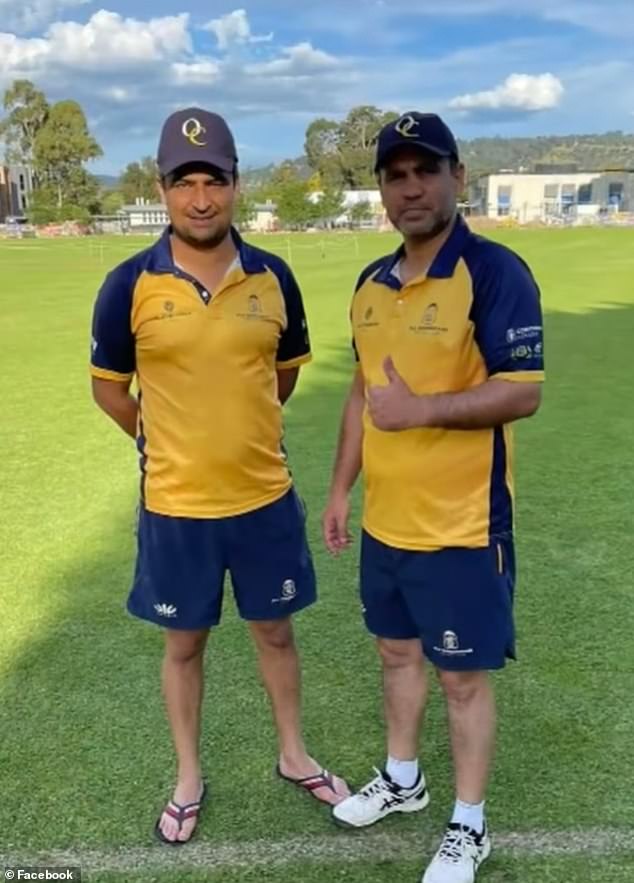 Junaid Zafar Khan (pictured left) died during a cricket match that was played in 41.7C heat in Adelaide earlier this year