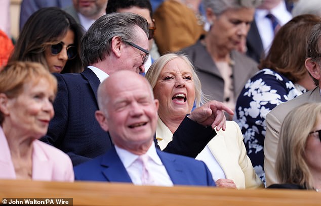Feargal Sharkey and Deborah Meaden shared a laugh, with actress Celia Imrie was seen catching up with William Hague