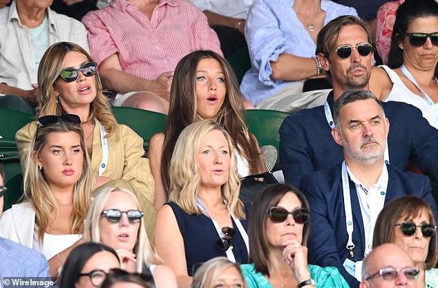 Abbey Clancy and Peter Crouch treated their eldest daughter Sophia, 14, to a day of tennis