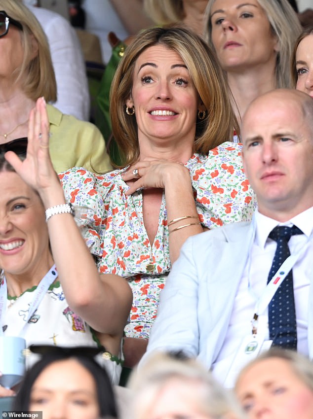 The ITV star grimaced and gasped her way through the day four matches which included Jack Draper vs Marin Cilic