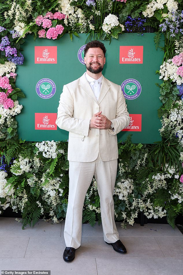 Singer and song writer Calum Scott, who rose to fame on ITV's Britain's Got Talent in 2015, was also at Wimbledon as a guest of Emirates