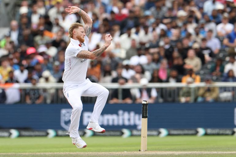 Ben stokes in action.