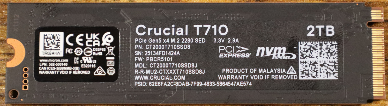 Crucial T710 2TB Back