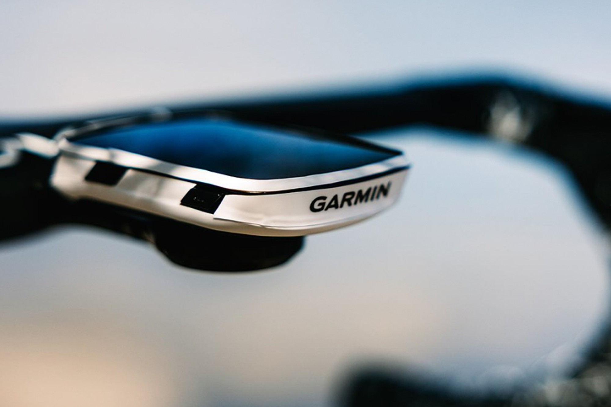 Detail of Garmin cycling computer