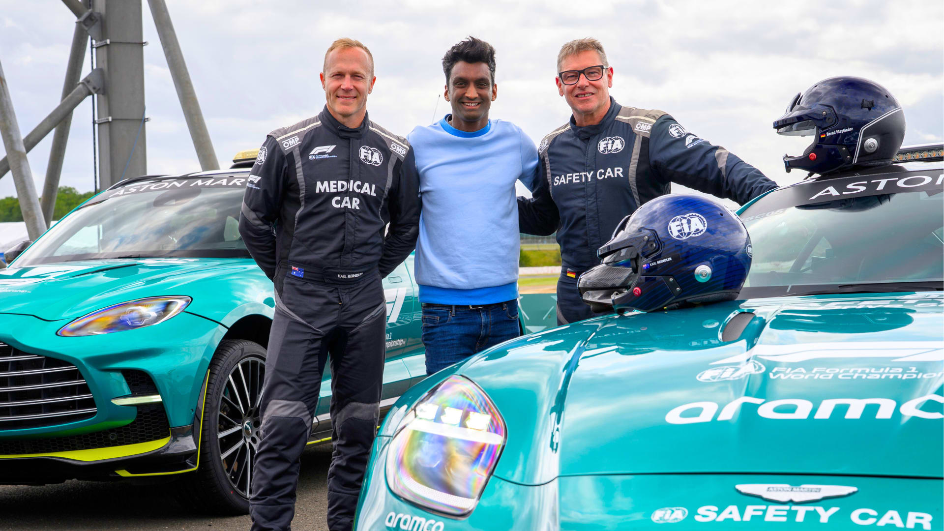 ‘I must not crash’ – F1’s Lawrence Barretto gets behind the wheel of Bernd Maylander’s Aston Martin Safety Car