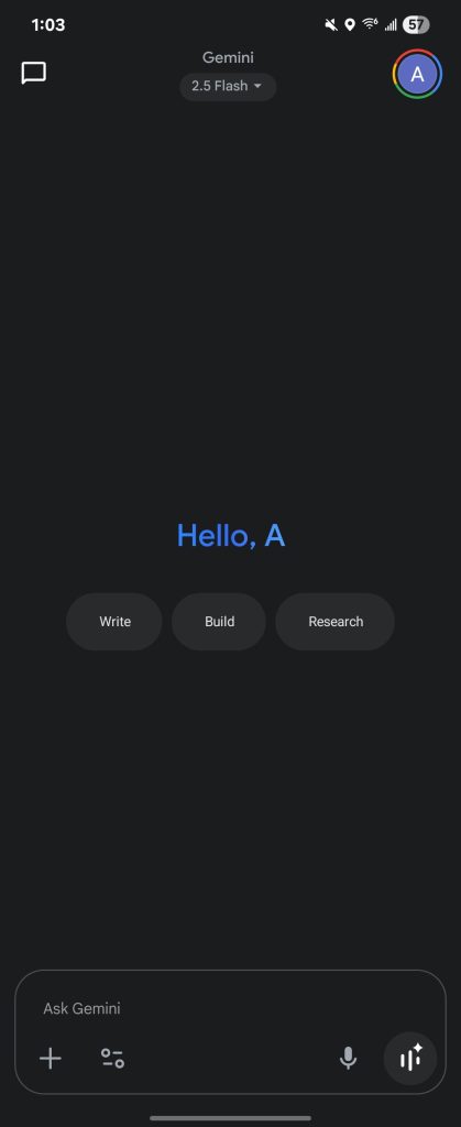 Gemini prompt bar redesign